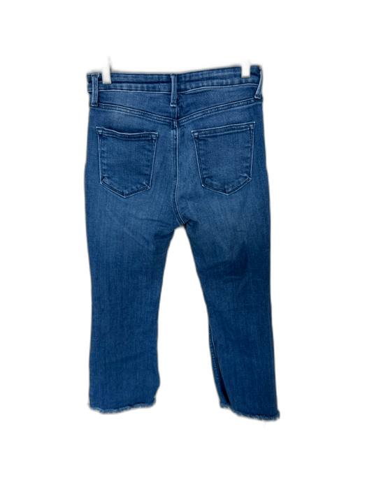 Just Black Denim Size 27 Medium Wash Straight Leg Cropped Raw Hem Jeans Medium Wash / 27