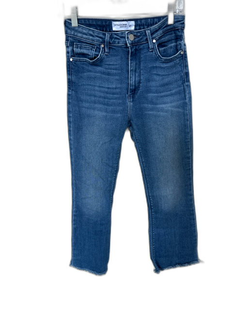 Just Black Denim Size 27 Medium Wash Straight Leg Cropped Raw Hem Jeans Medium Wash / 27