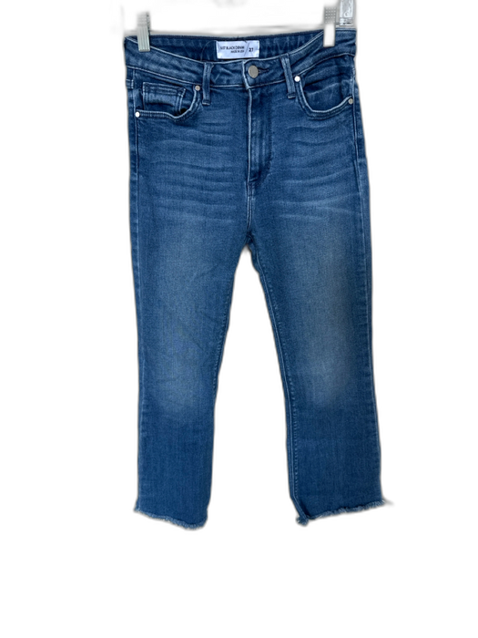 Just Black Denim Size 27 Medium Wash Straight Leg Cropped Raw Hem Jeans Medium Wash / 27