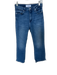 Just Black Denim Size 27 Medium Wash Straight Leg Cropped Raw Hem Jeans Medium Wash / 27