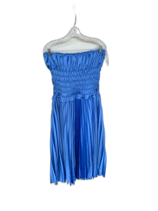 Abercrombie & Fitch Size S Cornflower Blue Polyester Strapless Ruffle Midi Gown Cornflower Blue / S