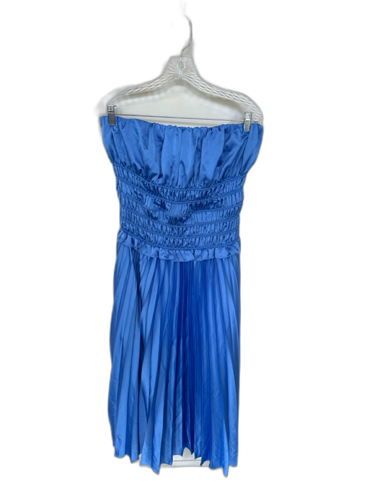Abercrombie & Fitch Size S Cornflower Blue Polyester Strapless Ruffle Midi Gown Cornflower Blue / S