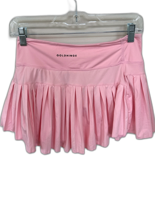 Goldhinge Size M Pink Polyester Pleated Athletic Skirt Pink / M