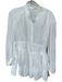 Olivaceous Size M White Rayon Blend Buttons Long Sleeve Ruffle Tiered Dress White / M