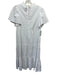 Sugarlips Size S White Cotton Short Sleeve Ruffle Trim Tiered V Neck Dress White / S