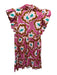 CROSBY by Mollie Burch Size L Pink, Brown & Teal Cotton Blend Dress Pink, Brown & Teal / L