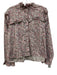 The Shirt Rochelle Behrens Size XL White, Pink & Multi Cotton Button Front Top White, Pink & Multi / XL