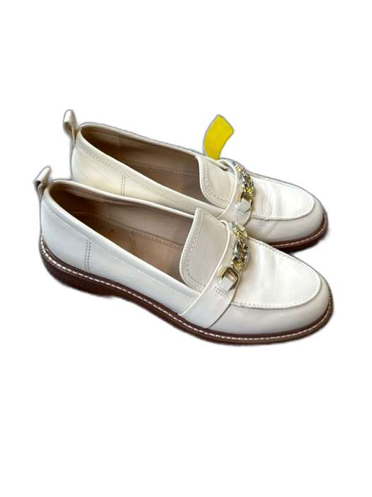 Sam Edelman Shoe Size 7 Cream Leather Front Buckle Loafers Cream / 7