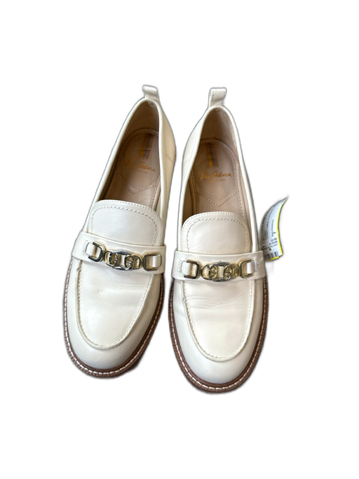 Sam Edelman Shoe Size 7 Cream Leather Front Buckle Loafers Cream / 7