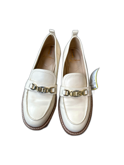 Sam Edelman Shoe Size 7 Cream Leather Front Buckle Loafers Cream / 7