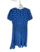 Donna Morgan Size 6 Blue Polyester Mosaic Puff Sleeve Maxi Dress Blue / 6