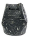 Lauren Ralph Lauren Black & White Leather Beach Print Silver Tone Hardware Bag Black & White / One Size