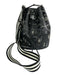Lauren Ralph Lauren Black & White Leather Beach Print Silver Tone Hardware Bag Black & White / One Size