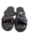 Schutz Shoe Size 9 Black Leather Woven Strap Open Toe Round Toe Sandal Shoes Black / 9