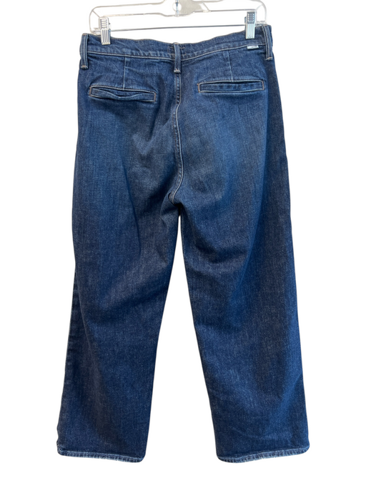 Mother Size 28 Dark Wash Cotton High Rise Zip Fly 4 Pocket Wide Leg Jeans Dark Wash / 28