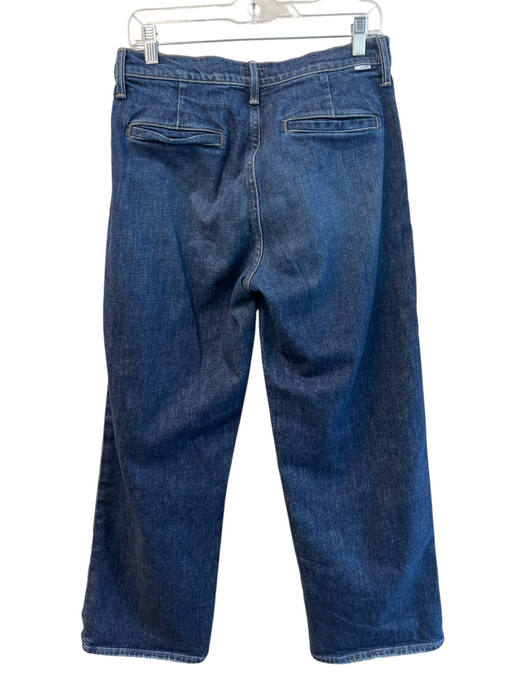 Mother Size 28 Dark Wash Cotton High Rise Zip Fly 4 Pocket Wide Leg Jeans Dark Wash / 28