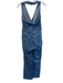 Mother Size 28 Medium Wash Cotton Blend Halter Neck 4 Pocket Belted Jumpsuit Medium Wash / 28
