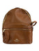 Coach Tan Brown Leather Gold Tone Hardware Zipper Closure Backpack Bag Tan Brown / Mini