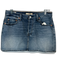 Levi's Size 29 Med Dark Wash Cotton Button Fly Mini Denim Skirt Med Dark Wash / 29