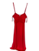 Mariacher Size M Red Spaghetti Strap Gathered Side Side Zip Gown Red / M
