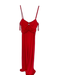 Mariacher Size M Red Spaghetti Strap Gathered Side Side Zip Gown Red / M