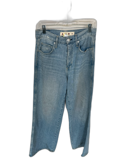 AMO Size 27 Light Wash Cotton High Waist Wide Leg Jeans Light Wash / 27