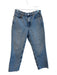 MNG Size 10 Med Dark Wash Cotton Blend 5 Pocket Straight Leg Raw Hem Jeans Med Dark Wash / 10