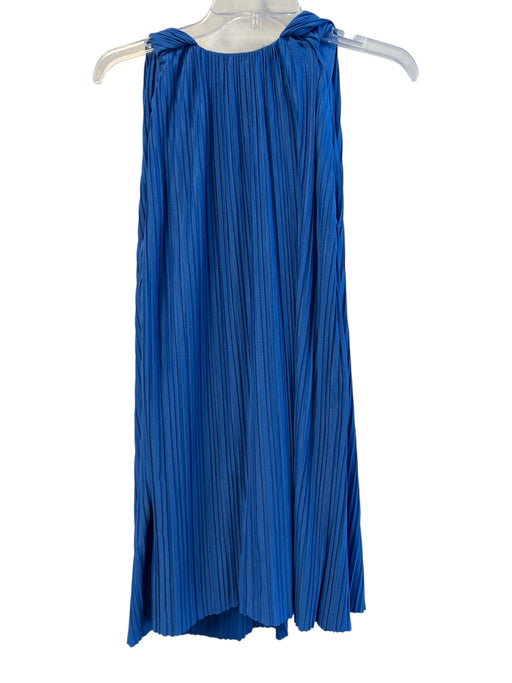 Zara Size Small Royal Blue No Fabric Tag Sleeveless Pleated Keyhole Back Dress Royal Blue / Small