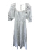 Hill House Size M White, Blue, Multi Cotton All Over Print Smocked Dress White, Blue, Multi / M