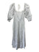 Hill House Size M White, Blue, Multi Cotton All Over Print Smocked Dress White, Blue, Multi / M