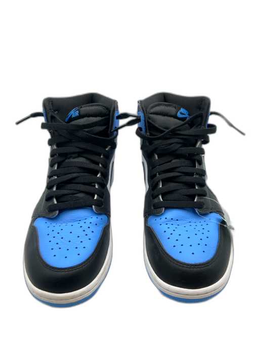 Jordan Shoe Size 10.5 Blue, Black & White Leather High Top Men's Shoes Blue, Black & White / 10.5