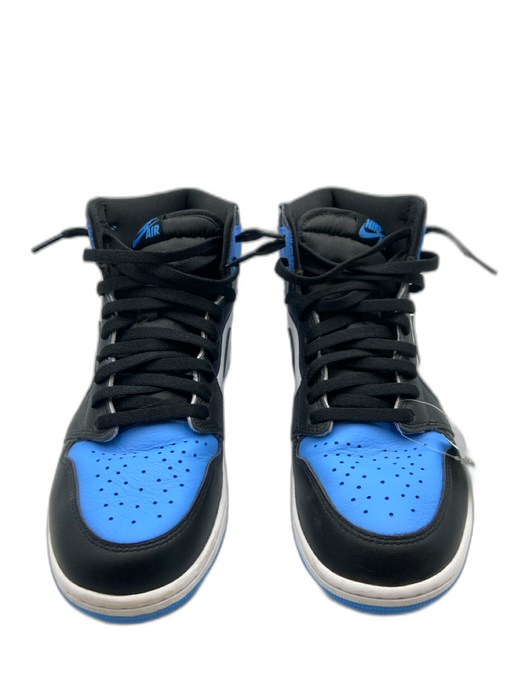 Jordan Shoe Size 10.5 Blue, Black & White Leather High Top Men's Shoes Blue, Black & White / 10.5