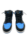Jordan Shoe Size 10.5 Blue, Black & White Leather High Top Men's Shoes Blue, Black & White / 10.5