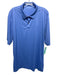 Peter Millar Size XL Blue & Pink Polyester Striped Polo Men's Short Sleeve Blue & Pink / XL