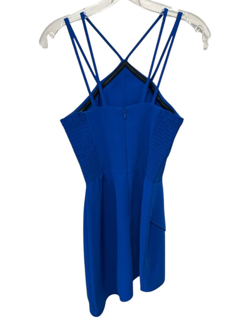 Amanda Uprichard Size S Blue Polyester Sleeveless Smocked Sides Strappy Dress Blue / S
