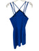 Amanda Uprichard Size S Blue Polyester Sleeveless Smocked Sides Strappy Dress Blue / S