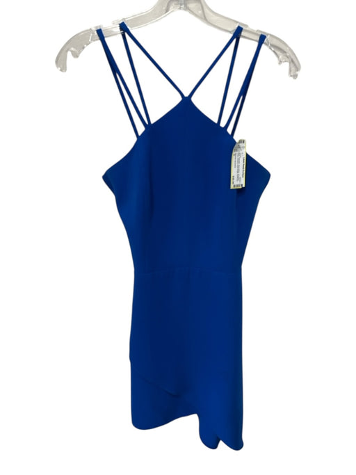 Amanda Uprichard Size S Blue Polyester Sleeveless Smocked Sides Strappy Dress Blue / S