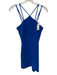Amanda Uprichard Size S Blue Polyester Sleeveless Smocked Sides Strappy Dress Blue / S