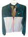 Nike Size L Teal & White Polyester Watercolor Zip UP Men's Jacket Teal & White / L