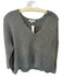 Madewell Size M Grey Acrylic & Merino Wool Knit V Neck Long Sleeve Sweater Grey / M