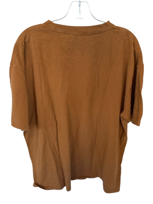 Bode Size L Burnt Sienna Cotton Front Pocket Crewneck Men's T-Shirt Burnt Sienna / L