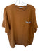 Bode Size L Burnt Sienna Cotton Front Pocket Crewneck Men's T-Shirt Burnt Sienna / L