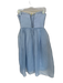Oh Polly Size 4 Baby Blue Polyester Strapless Corset Bodice Tea Length Gown Baby Blue / 4