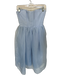 Oh Polly Size 4 Baby Blue Polyester Strapless Corset Bodice Tea Length Gown Baby Blue / 4