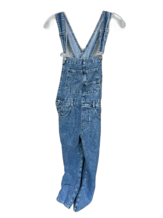 We The Free Size XS Med Light Wash Cotton Blend Acid Wash Denim Overalls Med Light Wash / XS