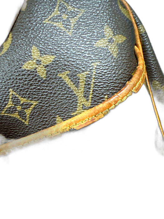 Louis Vuitton Brown & Amber Coated Canvas Top Handles LV Monogram Deauville Bag Brown & Amber / S