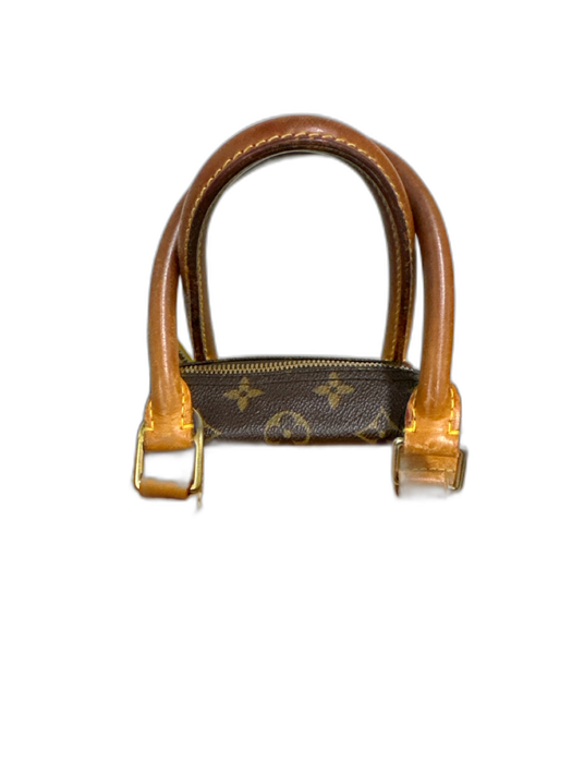 Louis Vuitton Brown & Amber Coated Canvas Top Handles LV Monogram Deauville Bag Brown & Amber / S