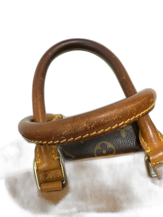 Louis Vuitton Brown & Amber Coated Canvas Top Handles LV Monogram Deauville Bag Brown & Amber / S