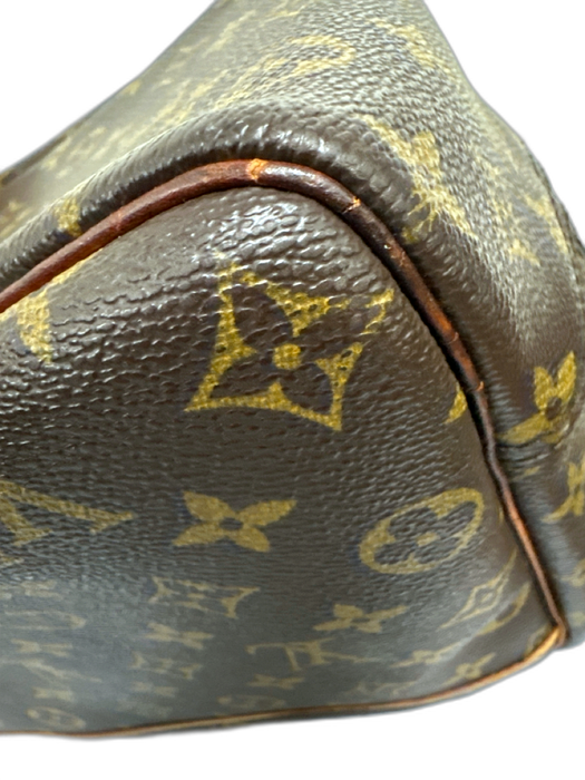 Louis Vuitton Brown & Amber Coated Canvas Top Handles LV Monogram Deauville Bag Brown & Amber / S
