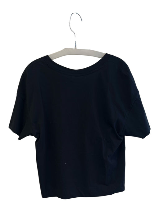 Everlane Size S Black Organic Cotton V Neck Short Sleeve Solid Color Top Black / S
